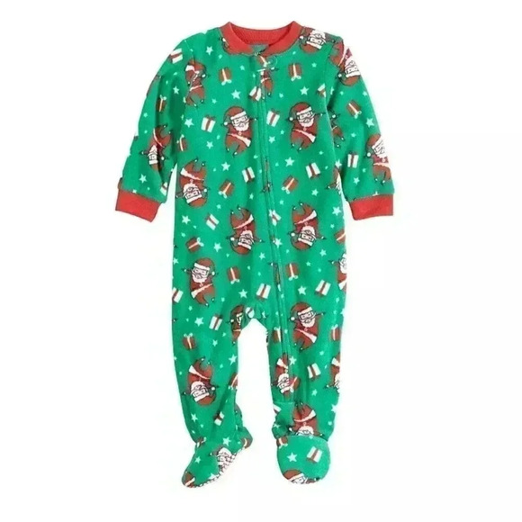Baby/Infant Jammies For Your Families Santa Pattern Microfleece Blanket Sleep On - Picture 2 of 8